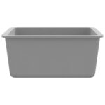 vidaXL Granitový kuchynský drez s jednou vaničkou, sivý – Obrázok 6