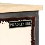 vidaXL TV stolík masívne mangovníkové drevo a oceľ 120x30x45 cm – Obrázok 6