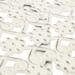 vidaXL Okrúhly kovový bistro stolík vintage prevedenie 40x70 cm biely – Obrázok 4