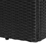 vidaXL Lehátko s podložkou polyratanové čierne – Obrázok 5