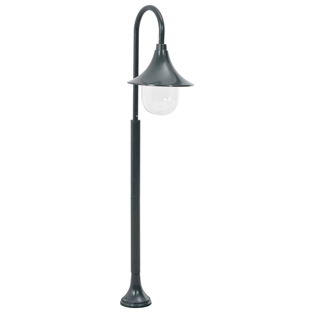 VXL8718475610595_a_en_hd_1.jpg vidaXL Záhradná stĺpová lampa E27 120 cm hliníková tmavozelená – Obrázok 1
