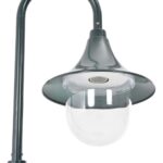 vidaXL Záhradná stĺpová lampa E27 120 cm hliníková tmavozelená – Obrázok 4