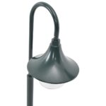 vidaXL Záhradná stĺpová lampa E27 120 cm hliníková tmavozelená – Obrázok 5