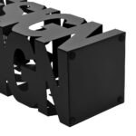 vidaXL Stojan na dáždniky Design, oceľový, čierny – Obrázok 3