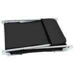 vidaXL Skladacie záhradné ležadlá 2 ks, oceľ a látka, čierne – Obrázok 5