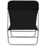 vidaXL Skladacie záhradné ležadlá 2 ks, oceľ a látka, čierne – Obrázok 7