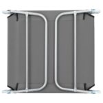 vidaXL Skladacie záhradné ležadlá 2 ks, oceľ a látka, sivé – Obrázok 11