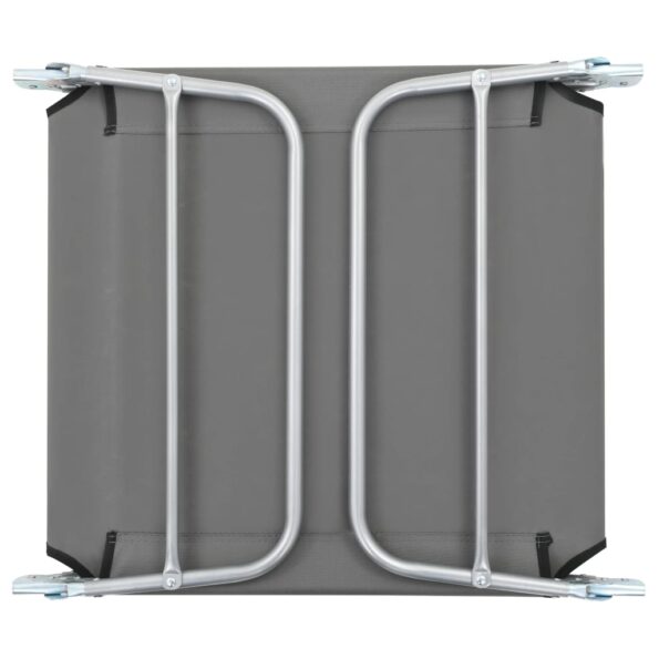 vidaXL Skladacie záhradné ležadlá 2 ks, oceľ a látka, sivé – Obrázok 11