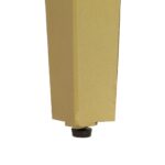 vidaXL Konzolový stolík sivý s mosadzou 110x35x76 cm masívne mangovníkové drevo – Obrázok 9