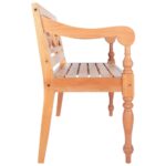 vidaXL Lavička Batavia 98 cm, mahagónový masív, svetlohnedá – Obrázok 3