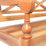 vidaXL Lavička Batavia 98 cm, mahagónový masív, svetlohnedá – Obrázok 4