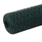vidaXL Drôtené pletivo, oceľ potiahnutá PVC 25x1,2 m, zelené – Obrázok 2