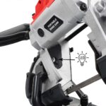 vidaXL Pásová píla so základňou a prenosným kufríkom oceľová – Obrázok 12