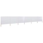 vidaXL 6-panelová zábrana proti vetru biela 800x80 cm látková