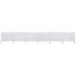 vidaXL 6-panelová zábrana proti vetru biela 800x80 cm látková – Obrázok 2