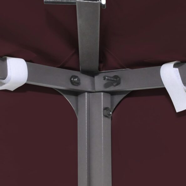 vidaXL Dvojitá strieška na altánok 310 g/m², 4x3 m, bordová – Obrázok 2