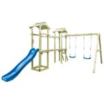 vidaXL Sedadlá na hojdačku s lanami 2 ks modré 37x15 cm polyetylén