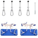 vidaXL Sedadlá na hojdačku s lanami 2 ks modré 37x15 cm polyetylén – Obrázok 2