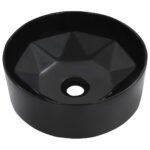 vidaXL Umývadlo 36x14 cm keramické čierne – Obrázok 2