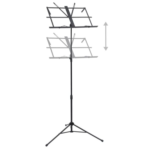 vidaXL Stojan na noty čierny oceľový – Obrázok 2