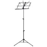 vidaXL Stojan na noty čierny oceľový – Obrázok 5