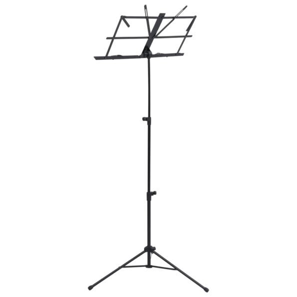 vidaXL Stojan na noty čierny oceľový – Obrázok 5