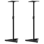 vidaXL Štúdiové stojany na reproduktory 2 ks čierne oceľové