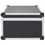 vidaXL Puzdro na 80 CD hliníkové ABS čierne – Obrázok 4