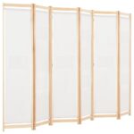 vidaXL 6-panelový paraván krémový 240x170x4 cm látkový – Obrázok 3