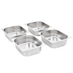 vidaXL Gastronádoby 4 ks, GN 1/2, 100 mm, nehrdzavejúca oceľ – Obrázok 2