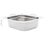 vidaXL Gastronádoby 4 ks, GN 1/2, 100 mm, nehrdzavejúca oceľ – Obrázok 8