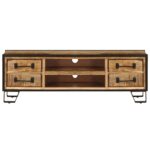 vidaXL TV skrinka z mangového dreva so zásuvkami 120x30x40 cm – Obrázok 6