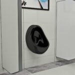vidaXL Závesný pisoár so splachovacím ventilom keramický čierny – Obrázok 3