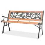vidaXL Záhradná lavička 122 cm, drevo