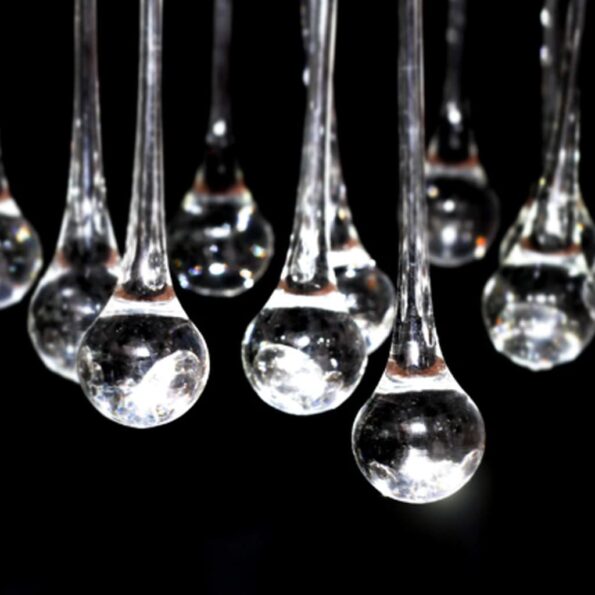 vidaXL Luster s 85 krištáľmi, biely – Obrázok 3