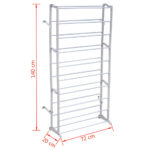 vidaXL Regál na topánky, 2 ks – Obrázok 4