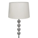 Stojaca lampa s vysokým stojanom s guľovými dekoráciami, biela – Obrázok 2