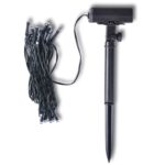 Ozdobné kríky, tvar gule so solárnou LED reťazou, 2ks, umelé listy, 27 cm – Obrázok 5