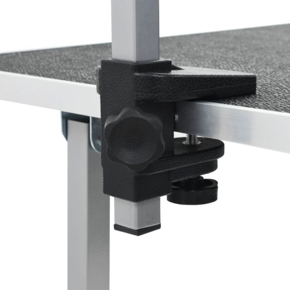 vidaXL Nastaviteľný stôl na úpravu psov/mačiek/domácich zvierat, 2 slučky – Obrázok 4