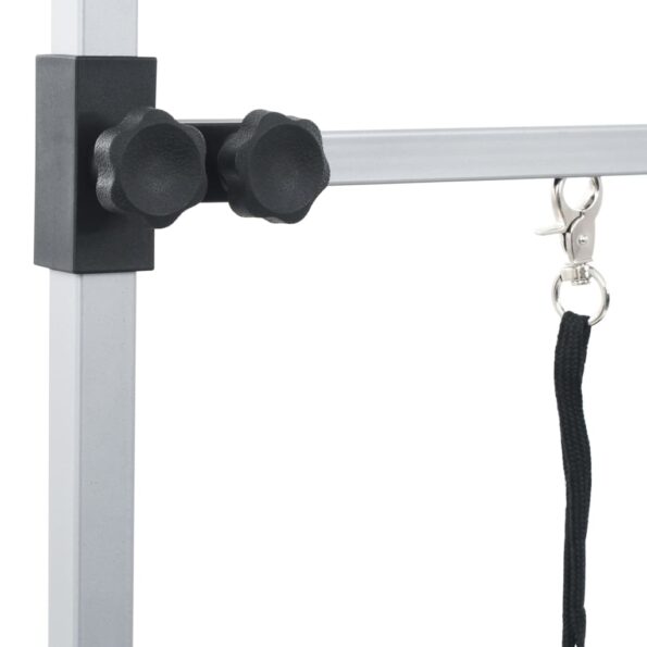 vidaXL Nastaviteľný stôl na úpravu psov/mačiek/domácich zvierat, 2 slučky – Obrázok 6