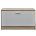 Drevená sada skriniek na topánky 3 v 1, vzhľad dub a biela – Obrázok 5