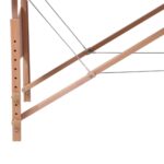 vidaXL Krémovo biely skladací masážny stôl, 3 zóny, drevený rám – Obrázok 4