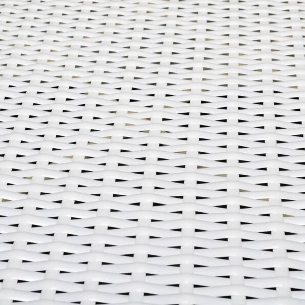 vidaXL 8-dielna záhradná sedacia súprava+podložky, biela, polyratan – Obrázok 3