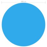 Okrúhla modrá bazénová plachta z polyetylénu 488 cm – Obrázok 3