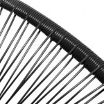 vidaXL Záhradné kreslo Moon, polyratan, čierne – Obrázok 3