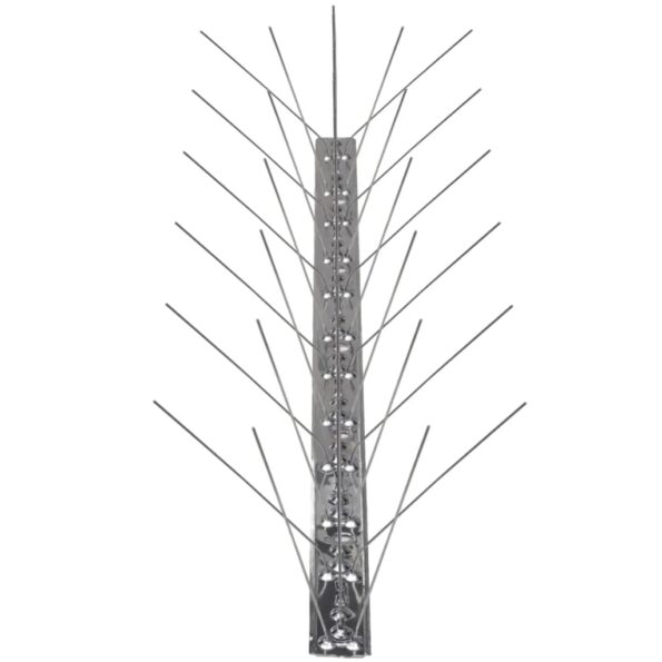 vidaXL Hroty proti vtákom, nehrdzavejúca oceľ, 5 radov, sada 6 ks 3 m – Obrázok 4