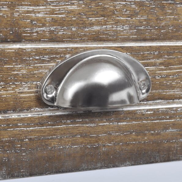 vidaXL Nočný stolík s 1 zásuvkou, hnedý a biely – Obrázok 3