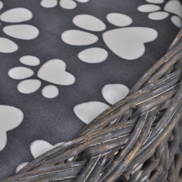 Mačacie škrabadlo/domček/pelech z vŕbového prútia s podložkou – Obrázok 2