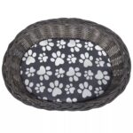 Mačacie škrabadlo/domček/pelech z vŕbového prútia s podložkou – Obrázok 5