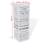 Biely hranatý stojan na dáždniky a palice na prechádzku 48,5 cm – Obrázok 5